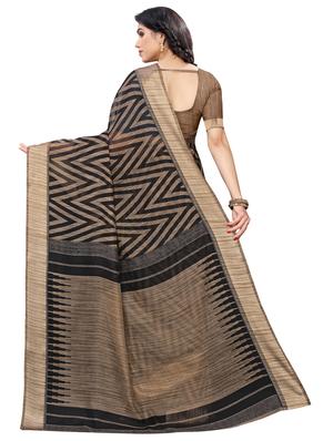 chevron printed saree with blouse - 17424094 - Standard Image - 2