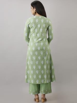 neo mint kurta palazzo set - 17424120 - Standard Image - 3