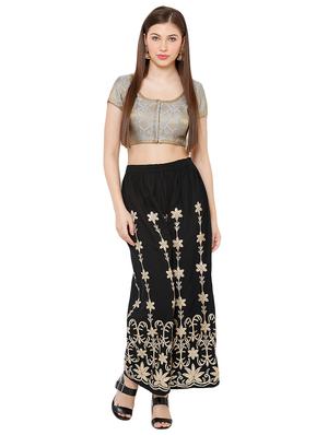 grey cotton blend brocade blouse - 17424122 - Standard Image - 4