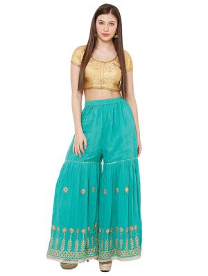 gold cotton blend brocade blouse - 17424123 - Standard Image - 4