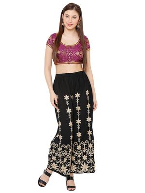 purple cotton blend brocade blouse - 17424125 - Standard Image - 4