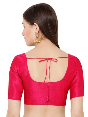 pink silk solid blouse - 17424144 - Standard Image - 3