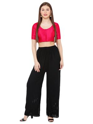 pink silk solid blouse - 17424144 - Standard Image - 4