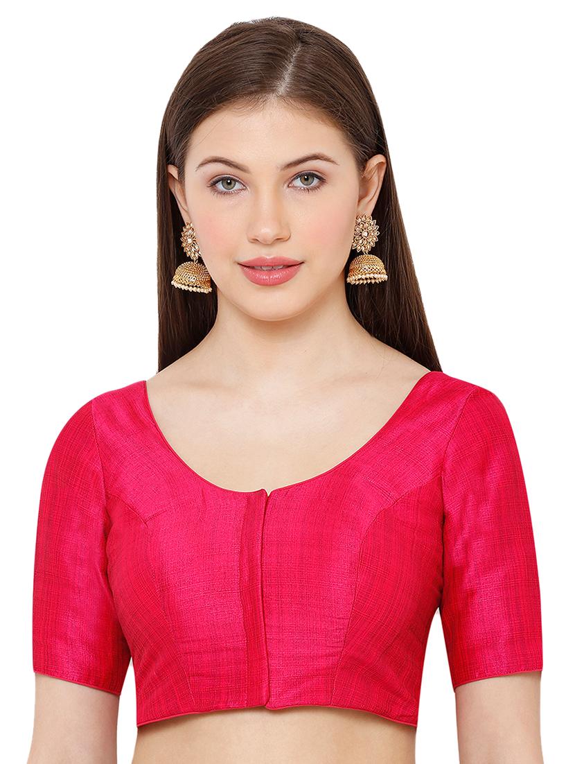 pink silk solid blouse - 17424144 - Zoom Image - 1
