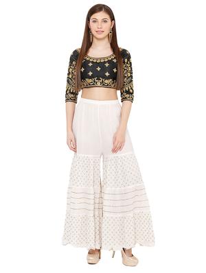 black art silk embroidered blouse - 17424154 - Standard Image - 4