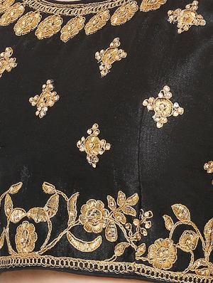 black art silk embroidered blouse - 17424154 - Standard Image - 5
