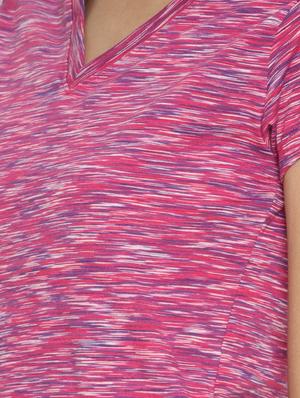 v neck melange tee - 17424169 - Standard Image - 5