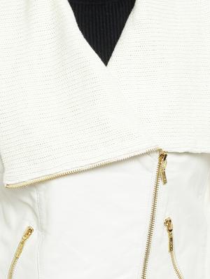 zip up leather jacket - 17424277 - Standard Image - 5
