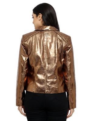 metallic zip up jacket - 17424280 - Standard Image - 3