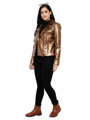 metallic zip up jacket - 17424280 - Standard Image - 4