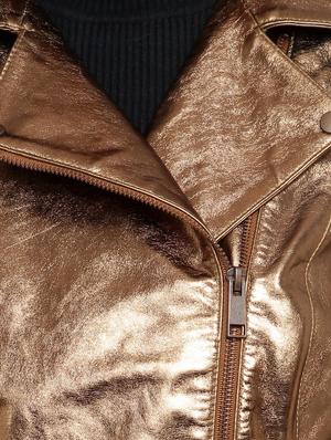 metallic zip up jacket - 17424280 - Standard Image - 5