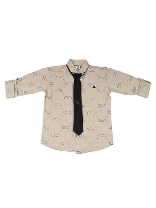 beige cotton shirt - 17424284 - Standard Image - 1