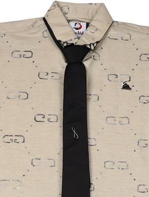beige cotton shirt - 17424284 - Standard Image - 3