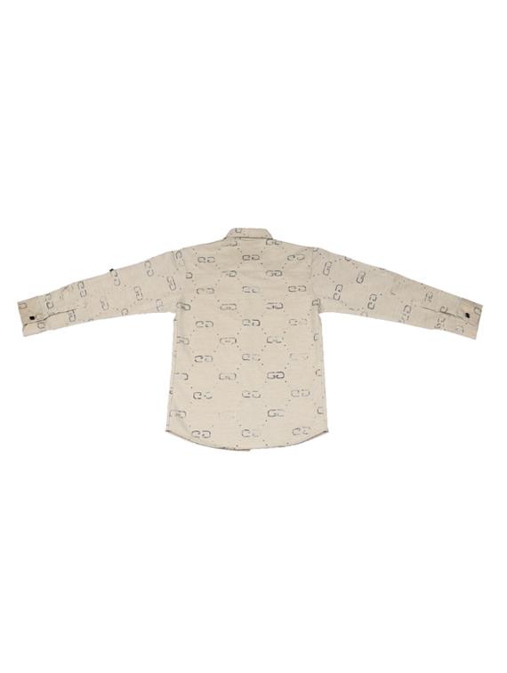 beige cotton shirt - 17424284 - Zoom Image - 2