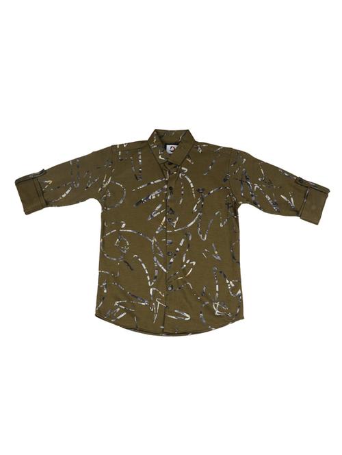 green cotton shirt - 17424286 - Standard Image - 1