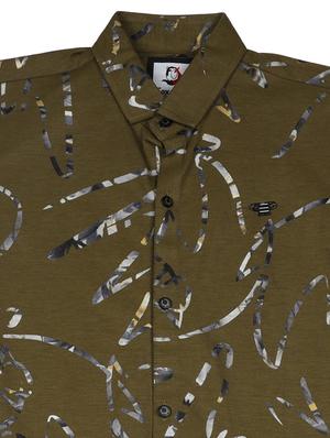 green cotton shirt - 17424286 - Standard Image - 3