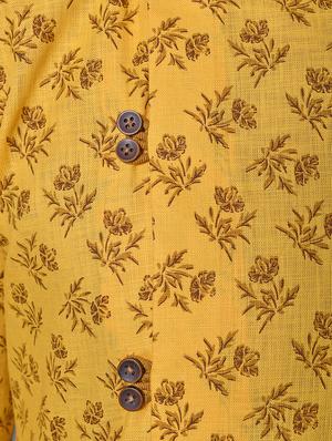 yellow printed kurta pyjama set - 17424363 - Standard Image - 5