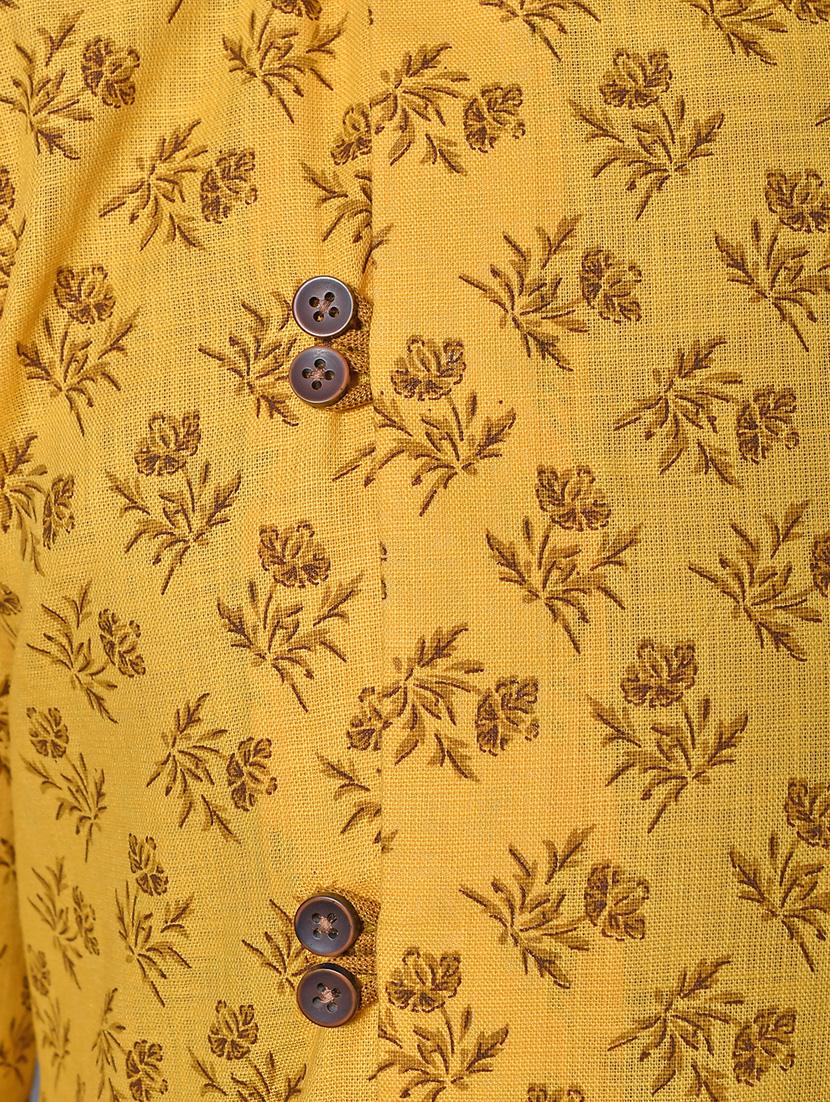 yellow printed kurta pyjama set - 17424363 - Zoom Image - 5