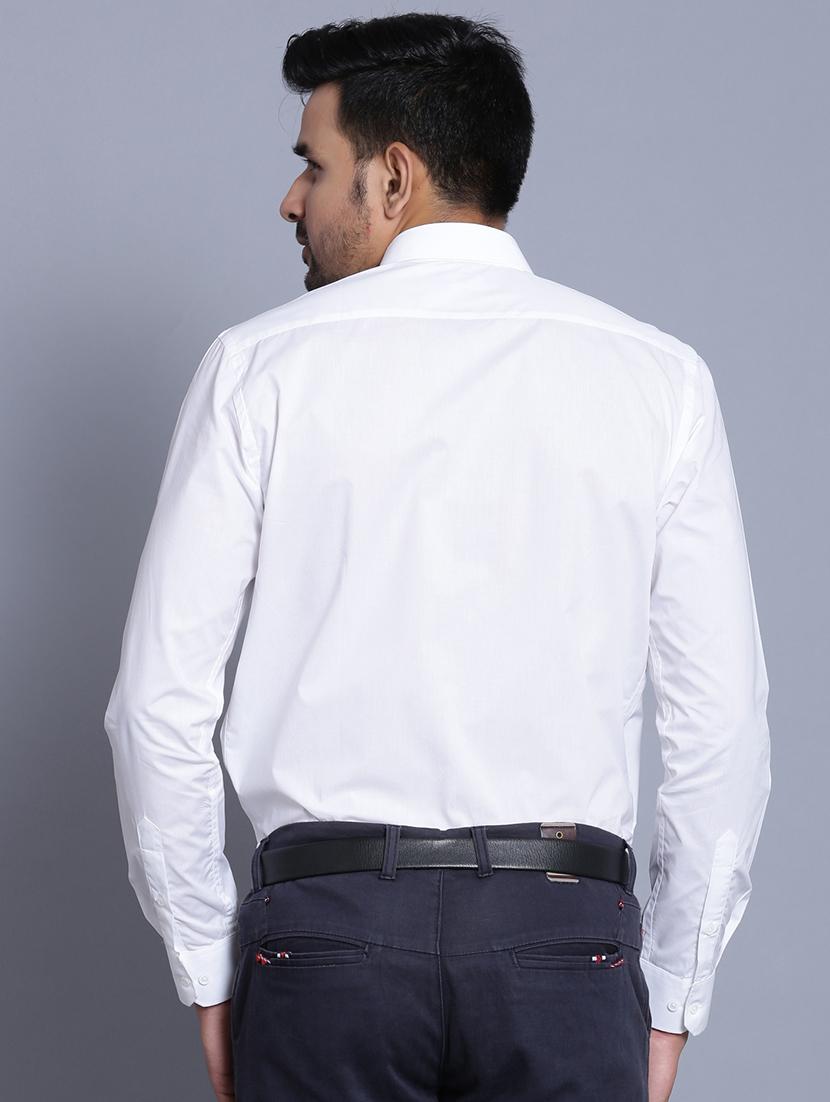 white solid formal shirt - 17424384 - Zoom Image - 3