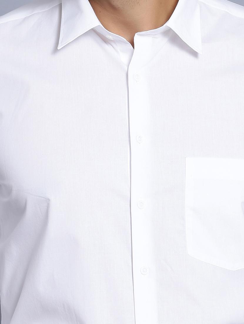 white solid formal shirt - 17424384 - Zoom Image - 5