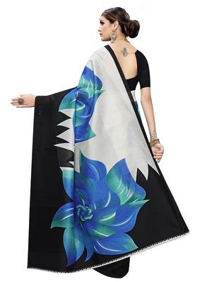 floral printed saree with blouse - 17424416 - Standard Image - 2