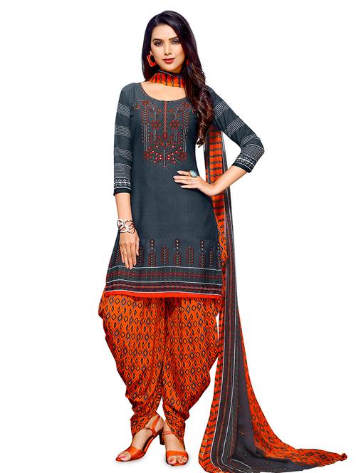 printed unstitched suit - 17424423 - Very Small Image - 1