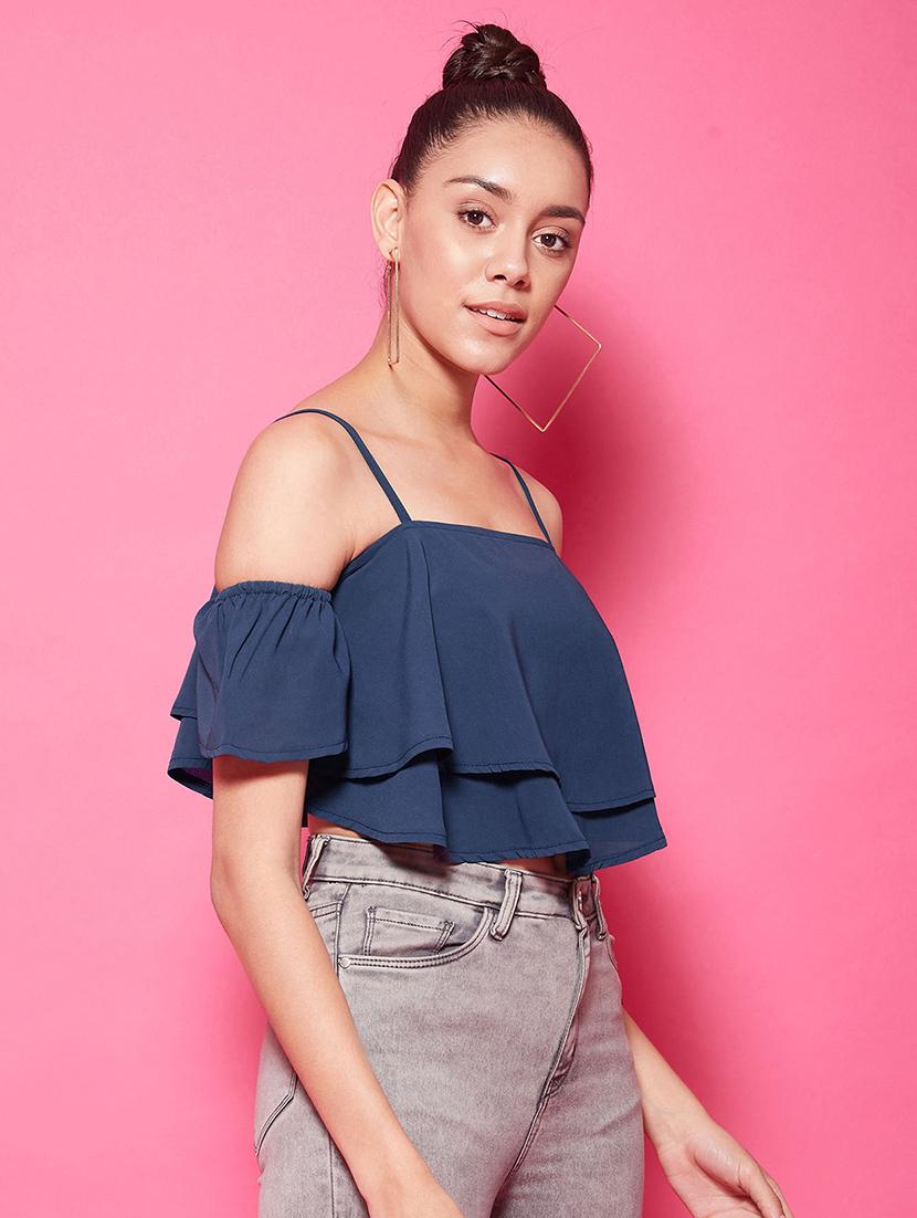 cold shoulder crop top - 17424500 - Zoom Image - 3