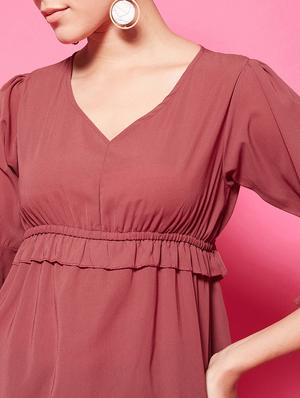 bell sleeves peplum top - 17424504 - Standard Image - 6