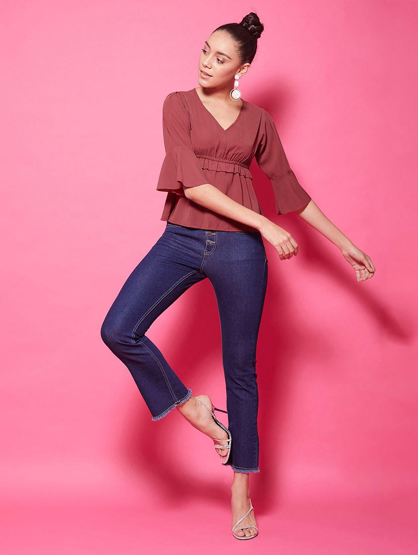 bell sleeves peplum top - 17424504 - Zoom Image - 5