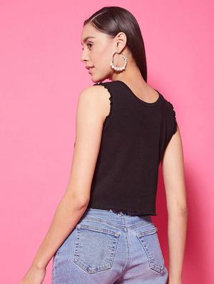 round neck crop top - 17424508 - Standard Image - 4