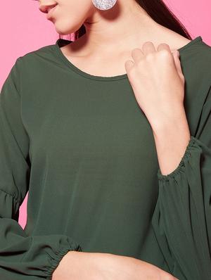 round neck solid top - 17424521 - Standard Image - 5