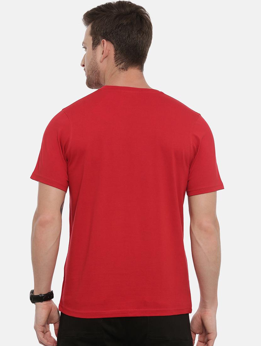 red cotton front print tshirt - 17424551 - Zoom Image - 3