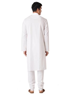 white solid long kurta - 17424648 - Standard Image - 3
