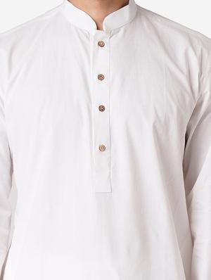 white solid long kurta - 17424648 - Standard Image - 4
