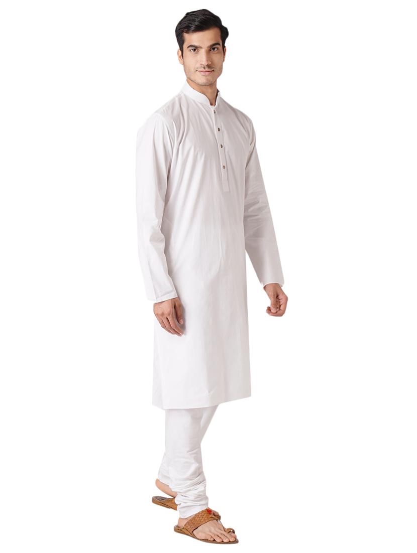 white solid long kurta - 17424648 - Zoom Image - 2
