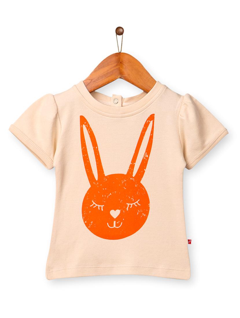 peach cotton t-shirt - 17424658 - Zoom Image - 1