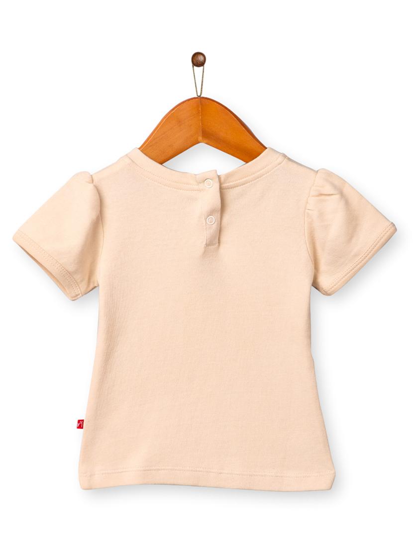 peach cotton t-shirt - 17424658 - Zoom Image - 2