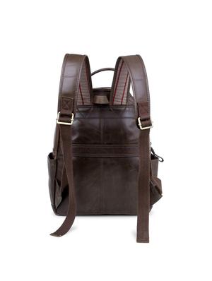 beige leather laptop backpack - 17424676 - Standard Image - 2