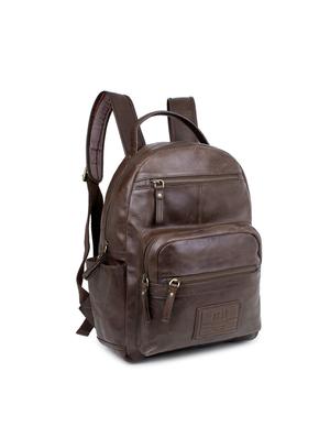 beige leather laptop backpack - 17424676 - Standard Image - 3