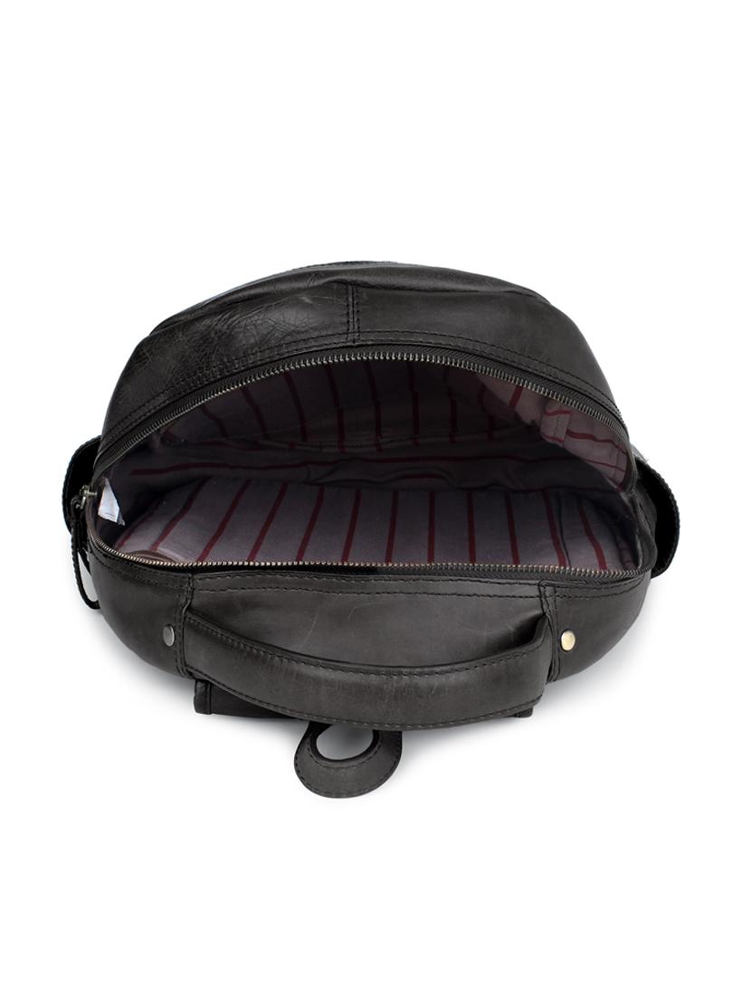 black leather laptop backpack - 17424678 - Zoom Image - 3