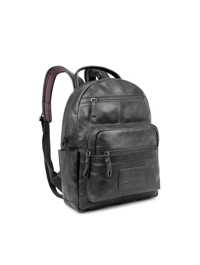 black leather laptop backpack - 17424678 - Zoom Image - 5