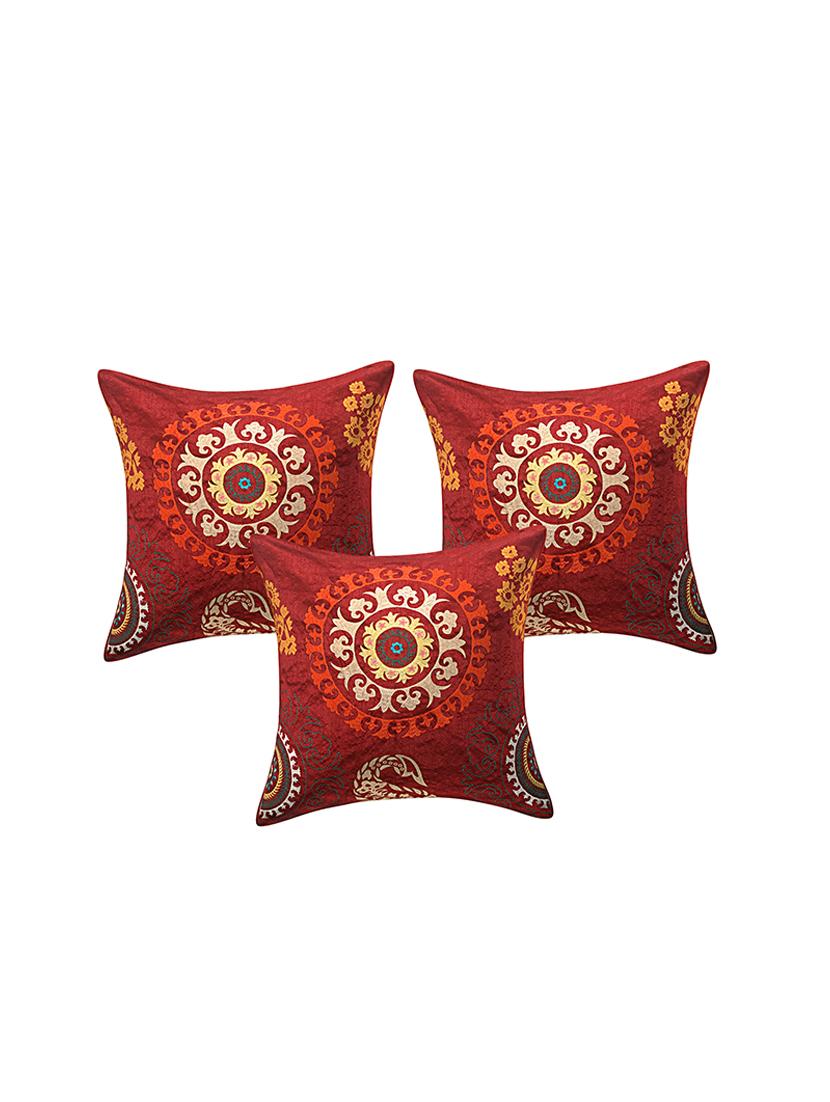rayon embroidery cushion cover (set of 3) - 17424699 - Zoom Image - 1