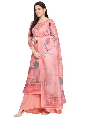 peach wool blend aline suits unstitched suit - 17424885 - Standard Image - 2