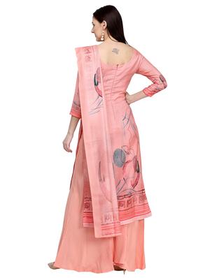 peach wool blend aline suits unstitched suit - 17424885 - Standard Image - 3