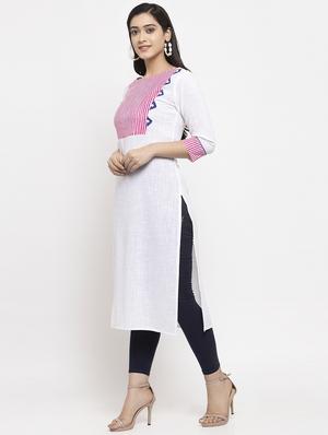 striped straight kurta - 17424944 - Standard Image - 2