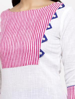 striped straight kurta - 17424944 - Standard Image - 5