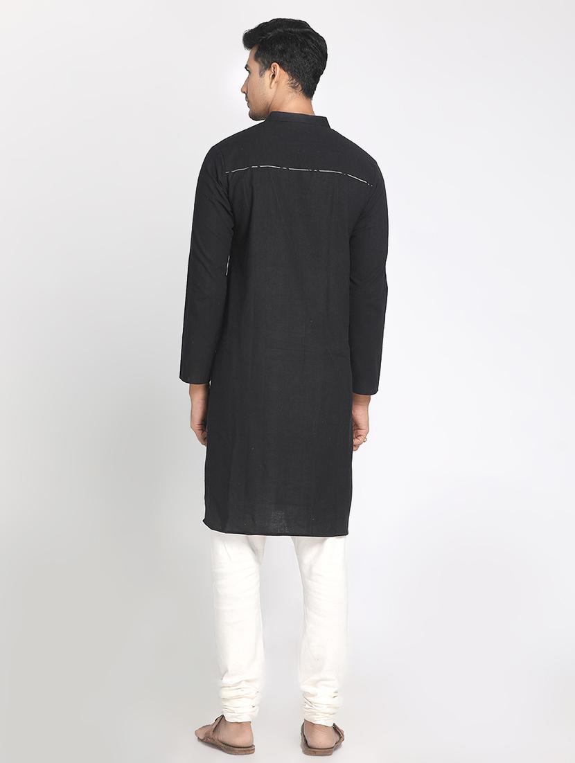 black checkered long kurtas kurta - 17424955 - Zoom Image - 3
