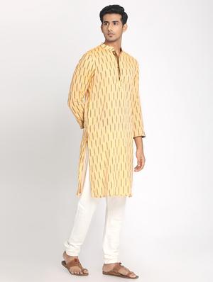 yellow printed long kurta - 17424961 - Standard Image - 2