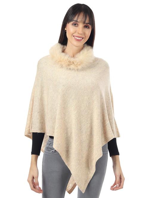 white acrylic poncho - 17425146 - Standard Image - 1