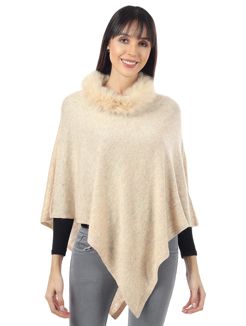 white acrylic poncho - 17425146 - Zoom Image - 1